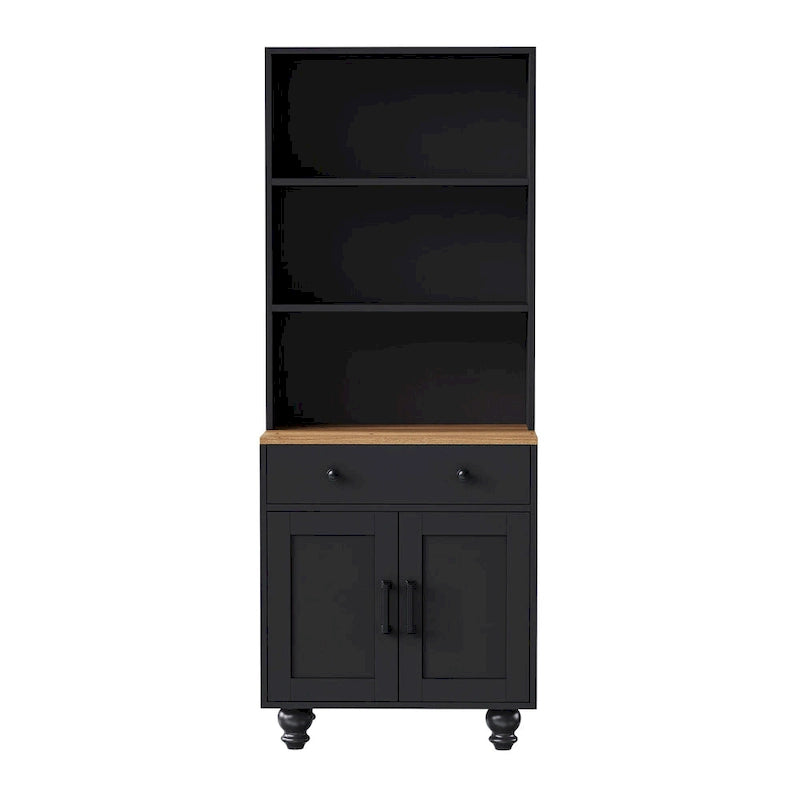 Farmhouse Storage Cabinet with 4 Solid Wood Gourd-Shaped Legs