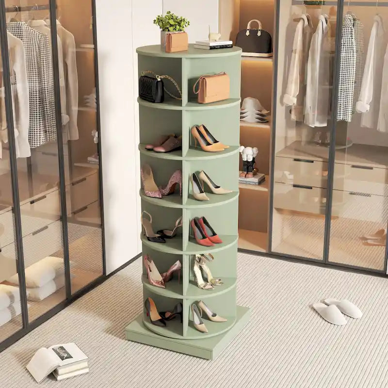 Meuble à chaussures rotatif à 360° – 6 niveaux