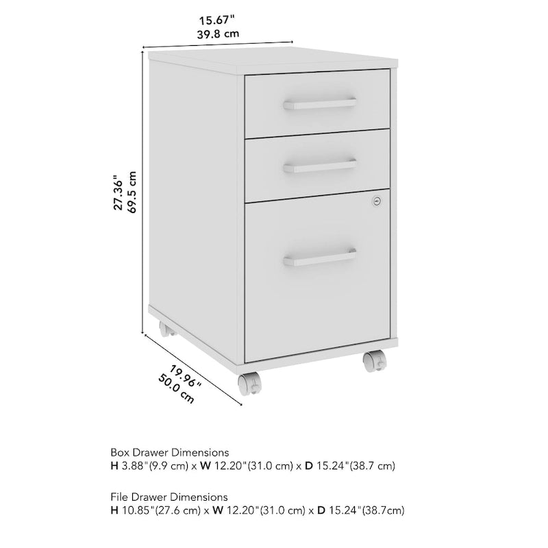 Bush Business Furniture Vista 3 Drawer Mobile File Cabinet