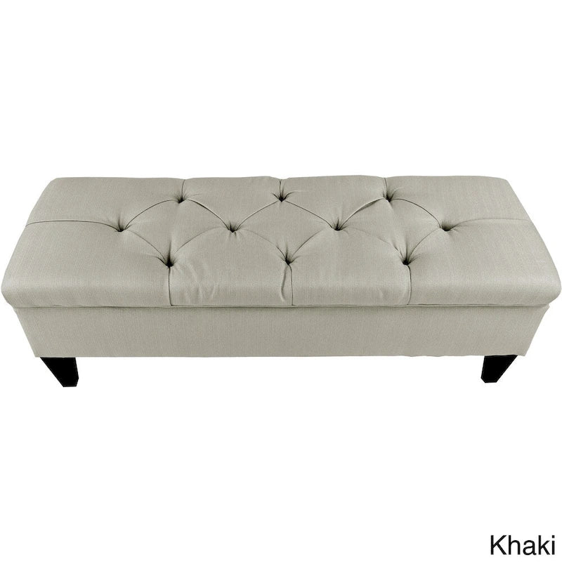 Sachi Diamond Tufted Upholstered Storage Bench