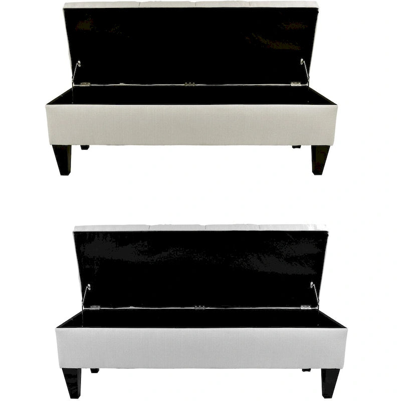 Sachi Diamond Tufted Upholstered Storage Bench