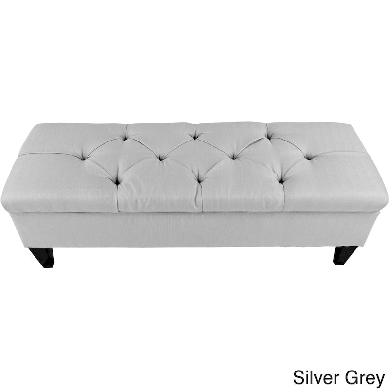 Sachi Diamond Tufted Upholstered Storage Bench