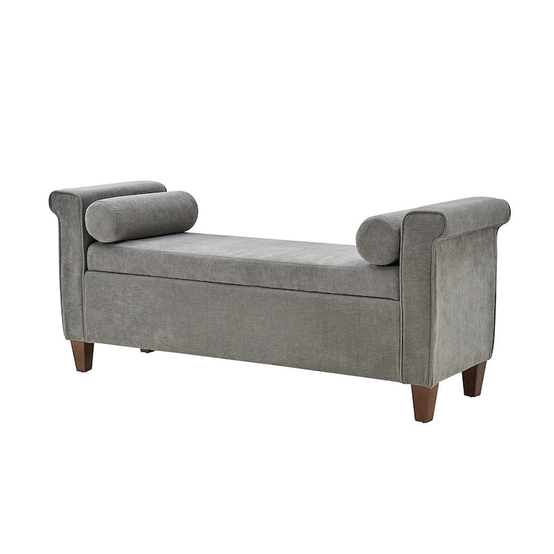 Rita 54.3 Wide Traditional Storage Bench with 2 Pillows by HULALA HOME