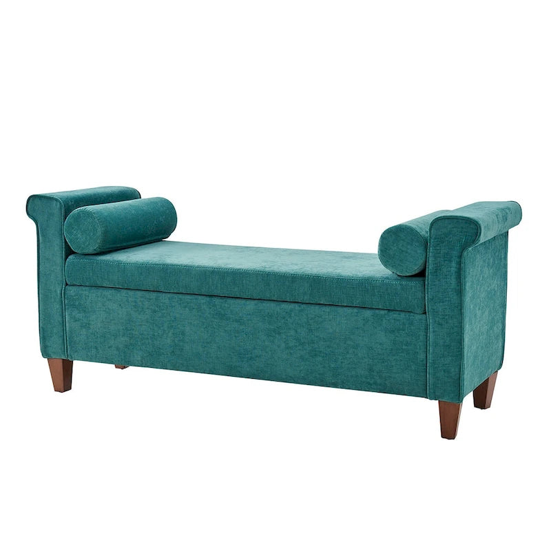 Rita 54.3 Wide Traditional Storage Bench with 2 Pillows by HULALA HOME