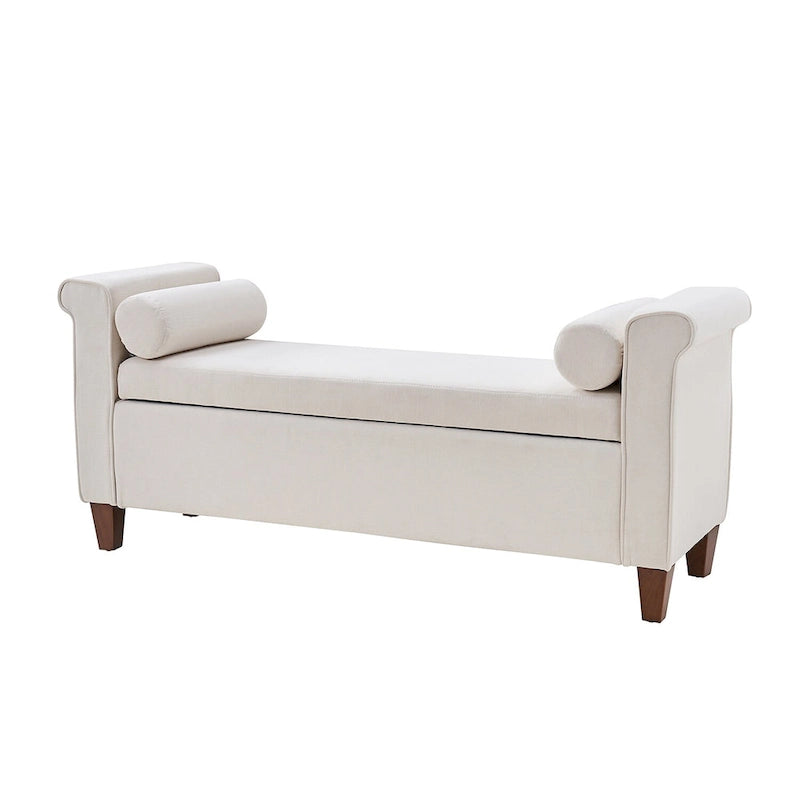 Rita 54.3 Wide Traditional Storage Bench with 2 Pillows by HULALA HOME