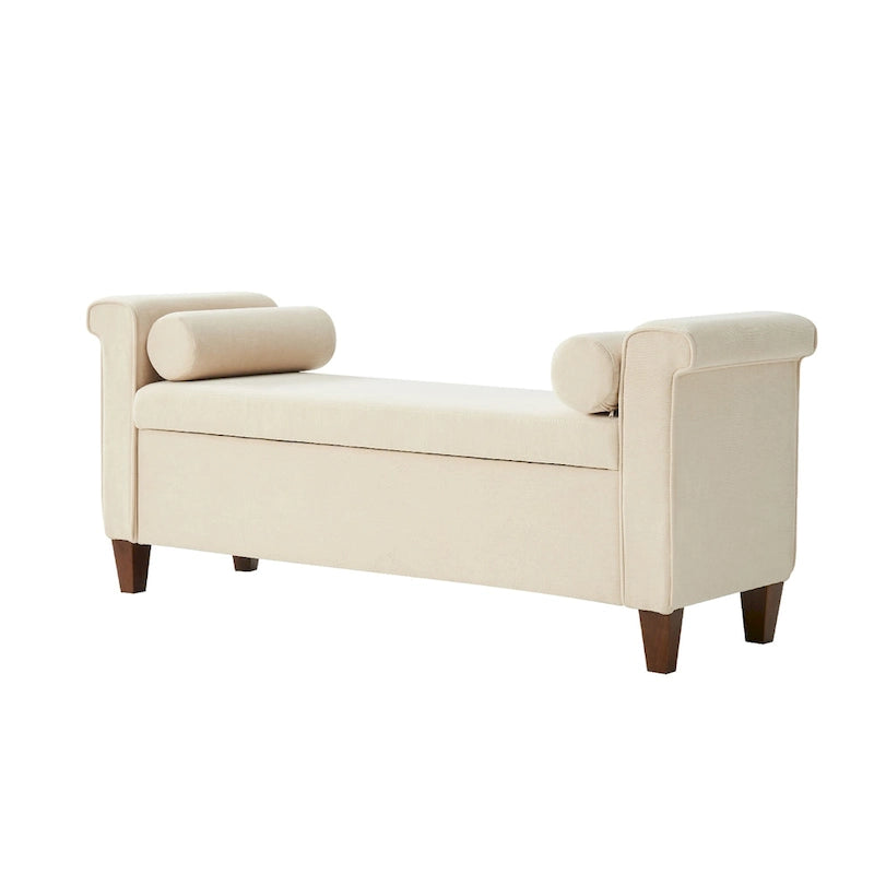 Rita 54.3 Wide Traditional Storage Bench with 2 Pillows by HULALA HOME