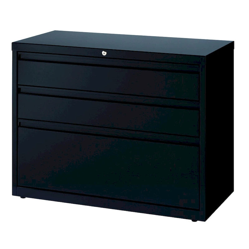 Hirsh Commercial 36 Wide 3-drawer Lateral Storage File Cabinet, Black