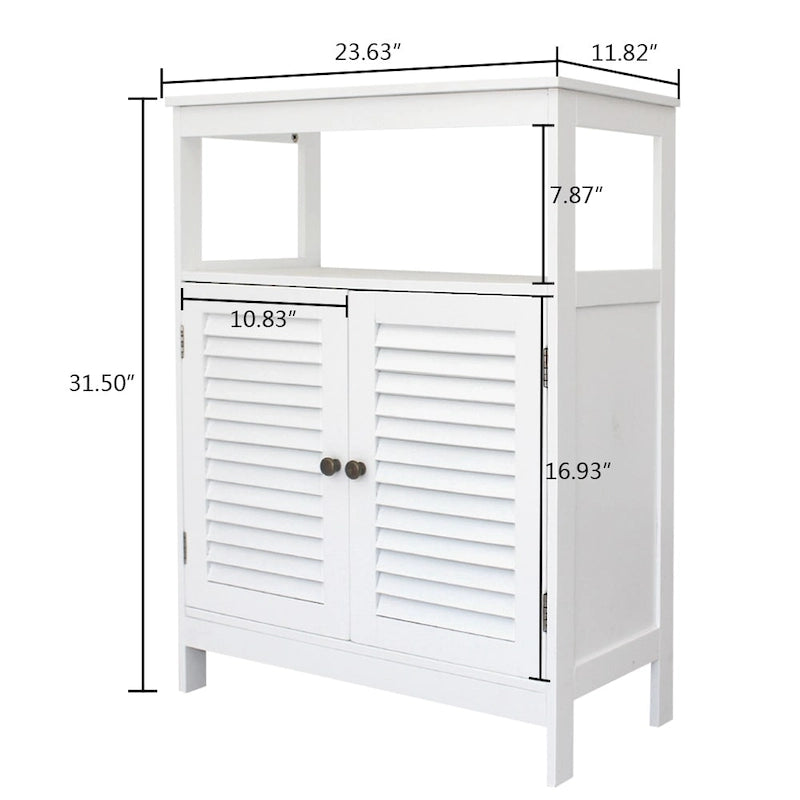 31.5 FCH Two-Door Bathroom Cabinet White