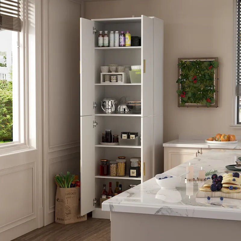 70.9H Buffet Storage Cabinet Adjustable Shelf