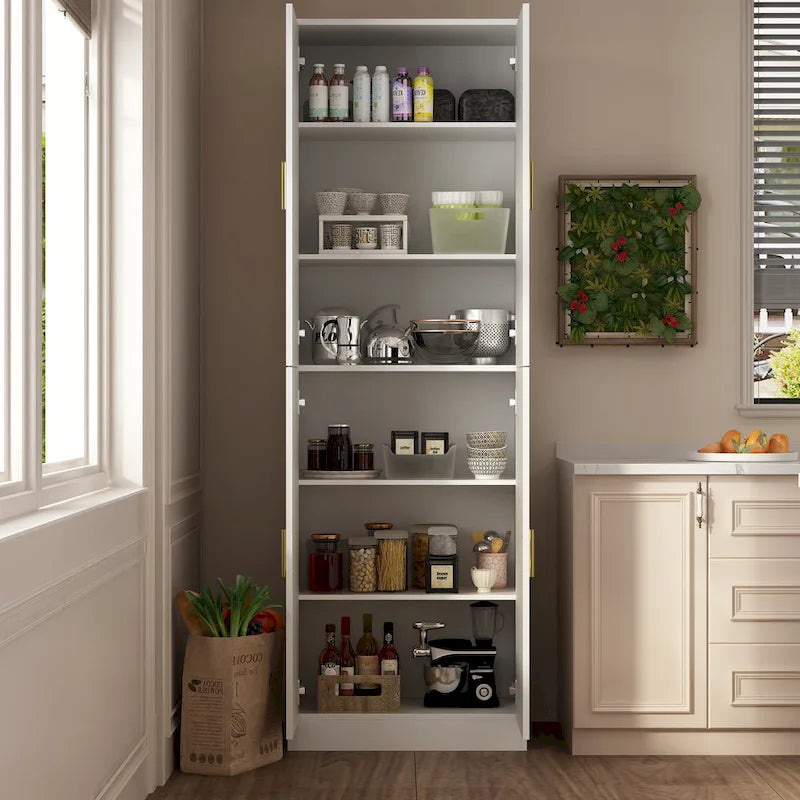 70.9H Buffet Storage Cabinet Adjustable Shelf
