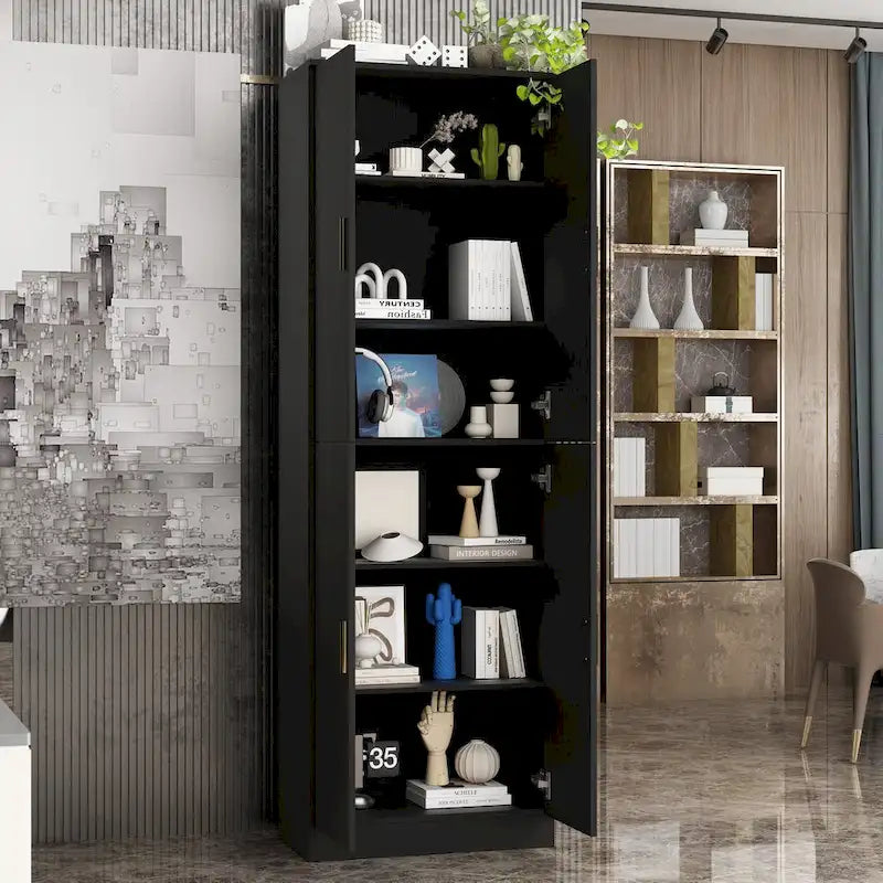 70.9H Buffet Storage Cabinet Adjustable Shelf