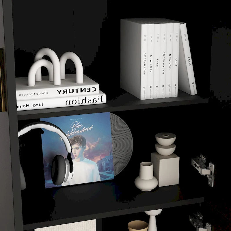 70.9H Buffet Storage Cabinet Adjustable Shelf