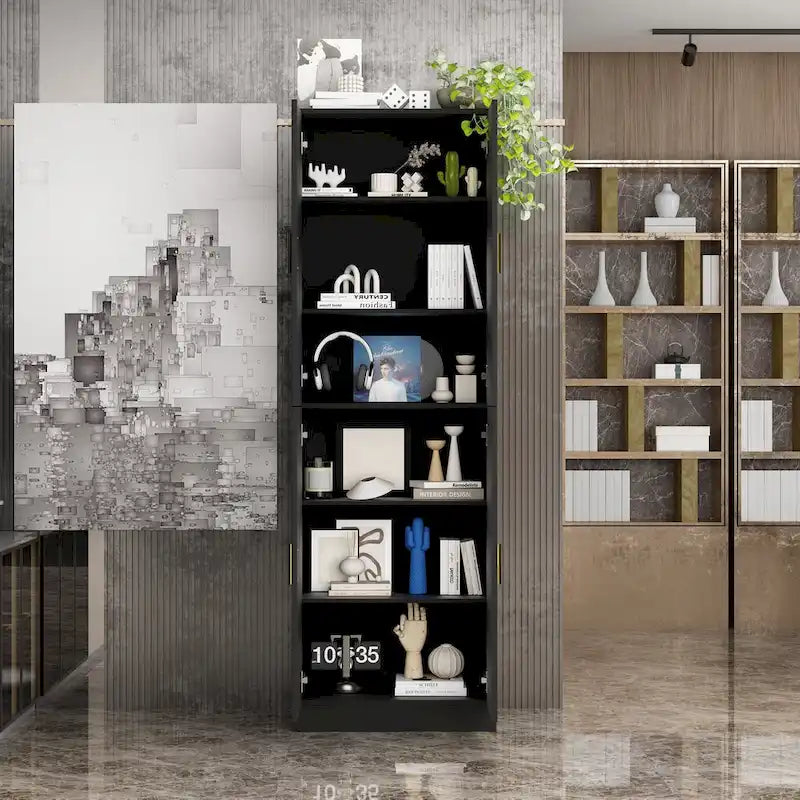 70.9H Buffet Storage Cabinet Adjustable Shelf