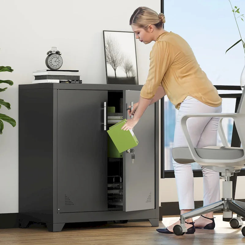 Metal Lateral File Cabinet with Doors