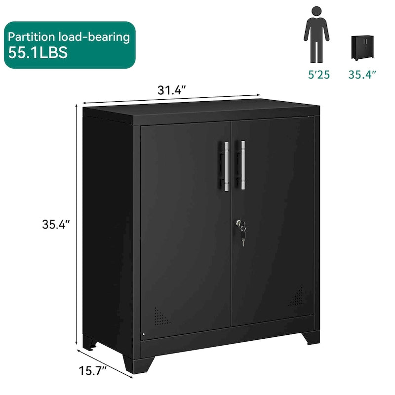Metal Lateral File Cabinet with Doors