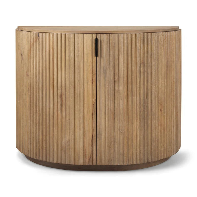 Terra Light Brown Solid Wood Accent Cabinet