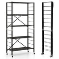 5-Tier Adjustable Shelves with Wheels for Garage Kitchen Balcony - 30 x 13.5 x 60