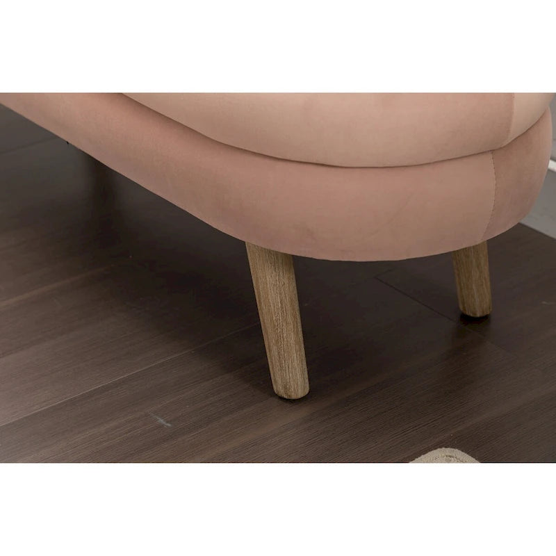 Velvet Fabric Storage Bench Bedroom Bench With Wood Legs For Living Room Bedroom Indoor