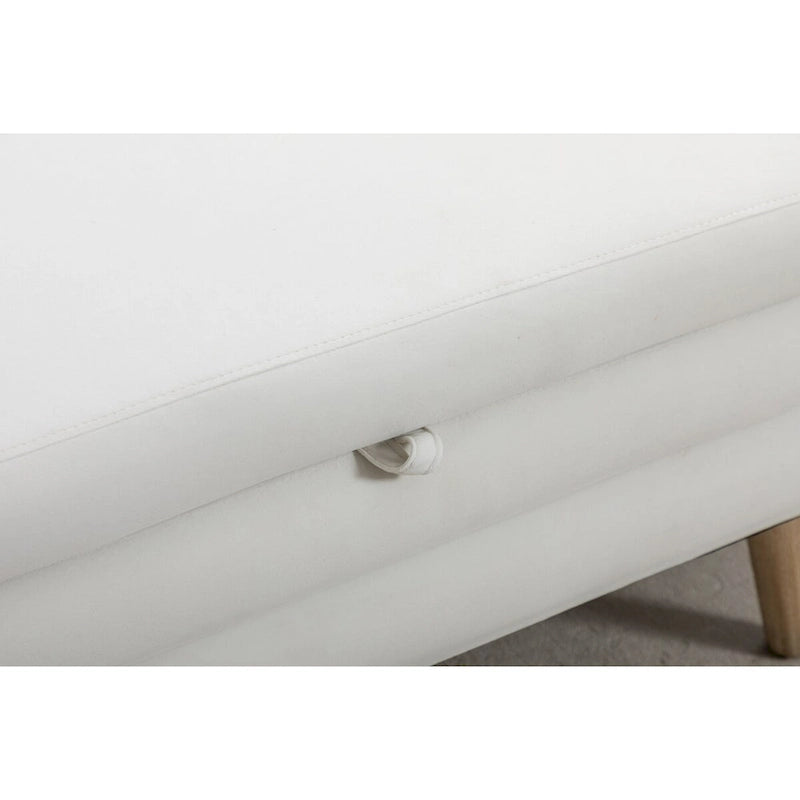 Velvet Fabric Storage Bench Bedroom Bench With Wood Legs For Living Room Bedroom Indoor