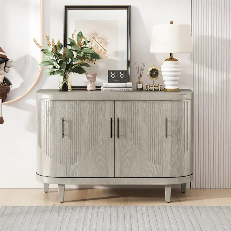 Curved Sideboard Storage Cabinet