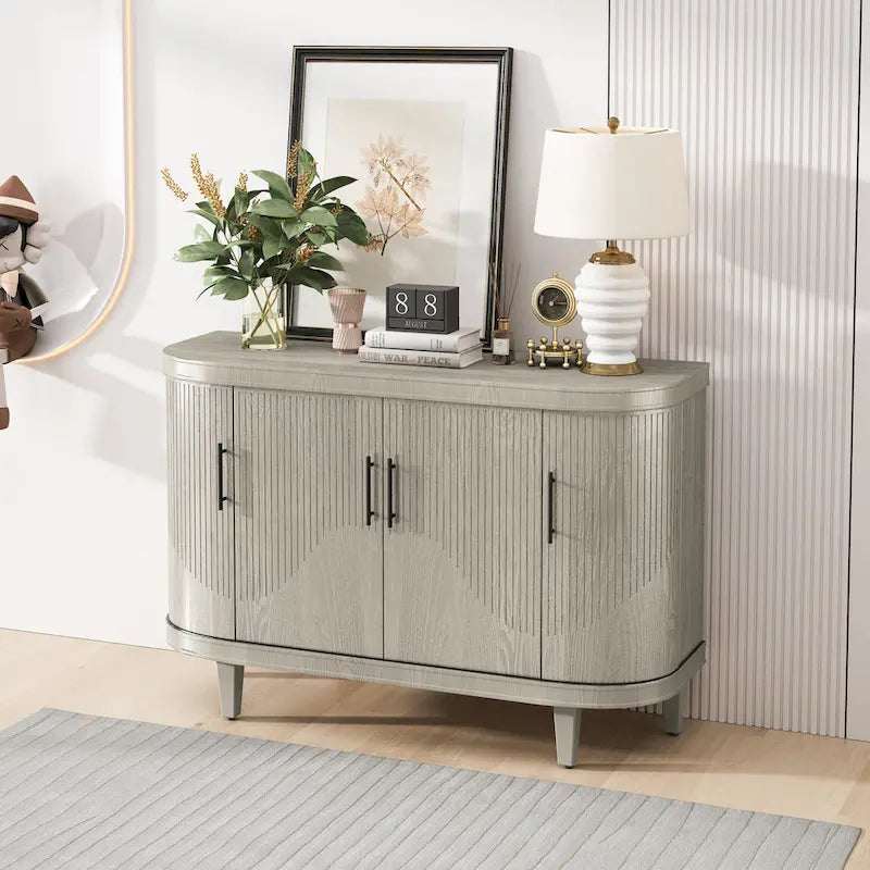 Curved Sideboard Storage Cabinet