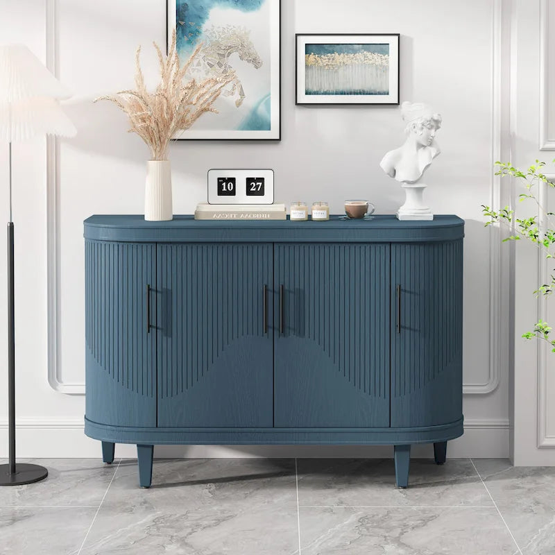 Curved Sideboard Storage Cabinet