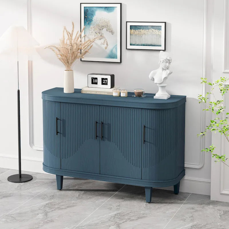 Curved Sideboard Storage Cabinet
