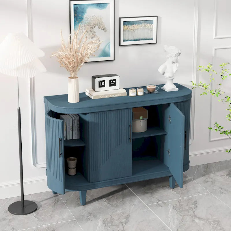 Curved Sideboard Storage Cabinet