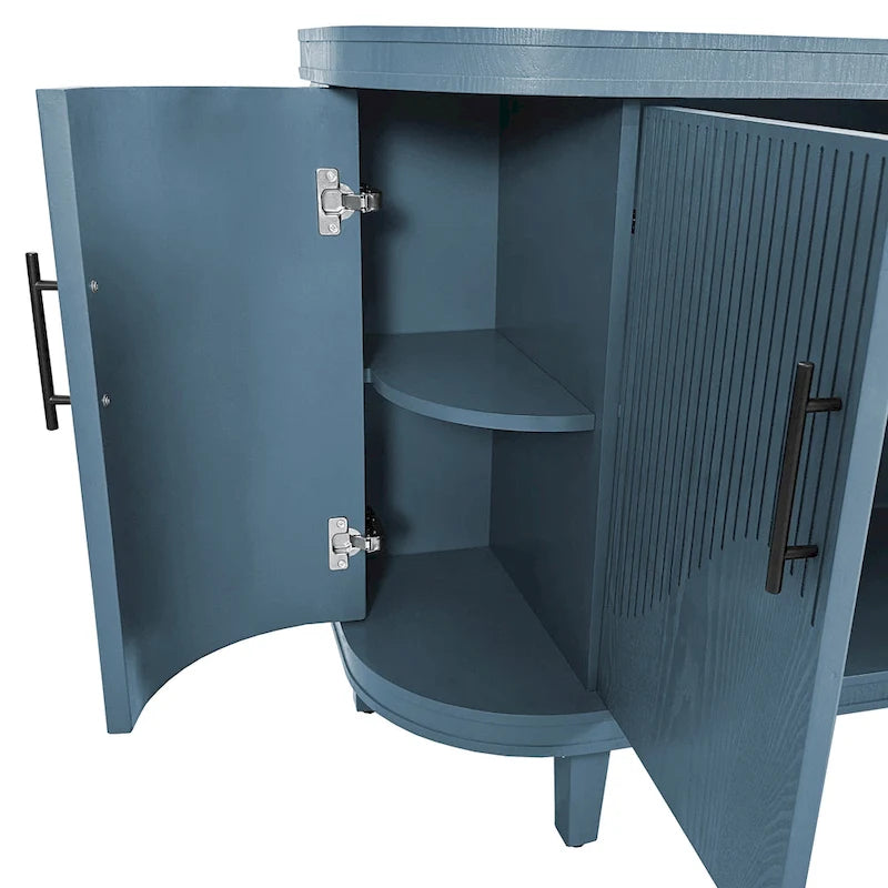Curved Sideboard Storage Cabinet