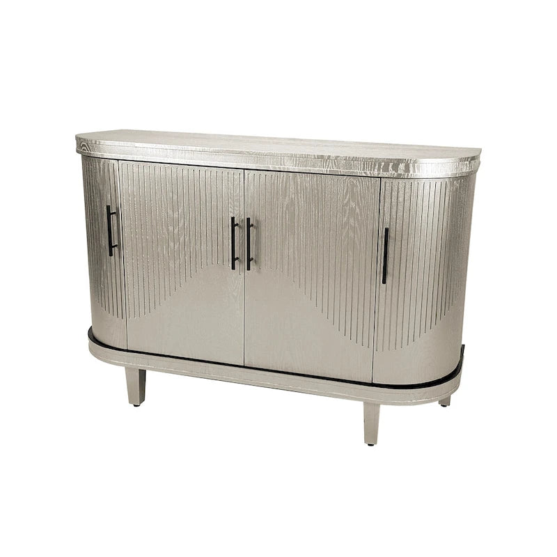 Curved Sideboard Storage Cabinet