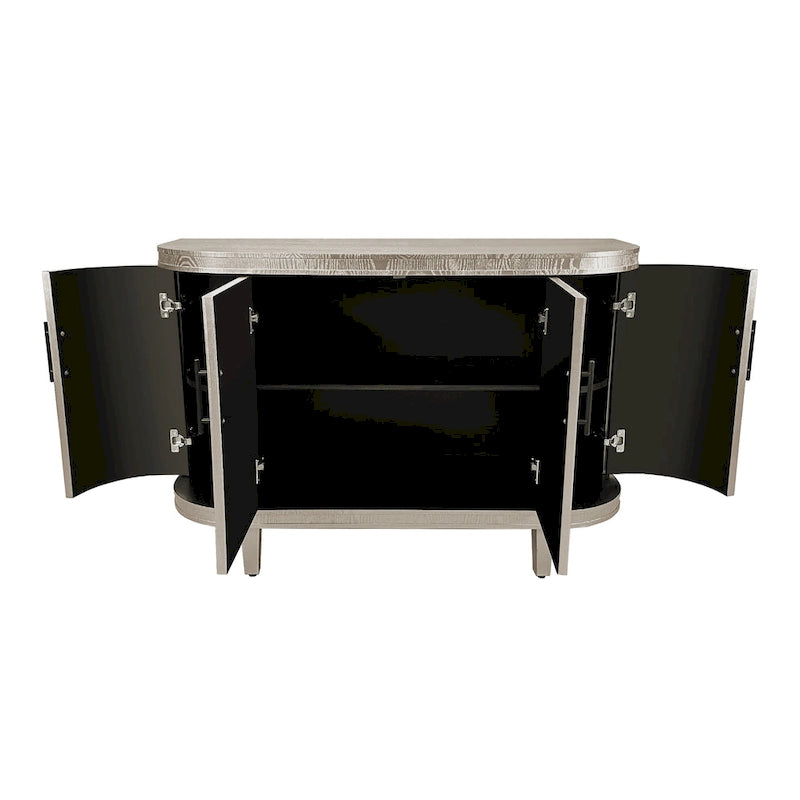 Curved Sideboard Storage Cabinet