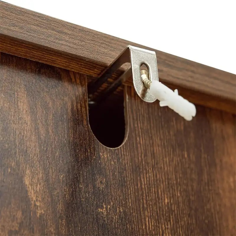 Storage Cabinet with 2 Doors and 4 Storage Shelves - 11.8D x 35.4W x 31.7H