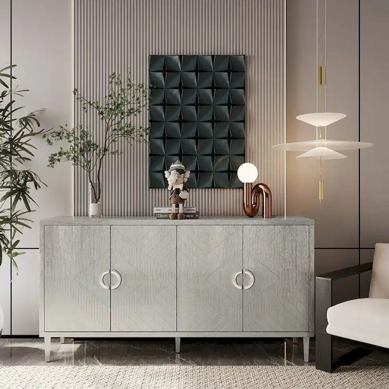 60 Stylish and Functional 4-Door Storage Buffet/Sideboard