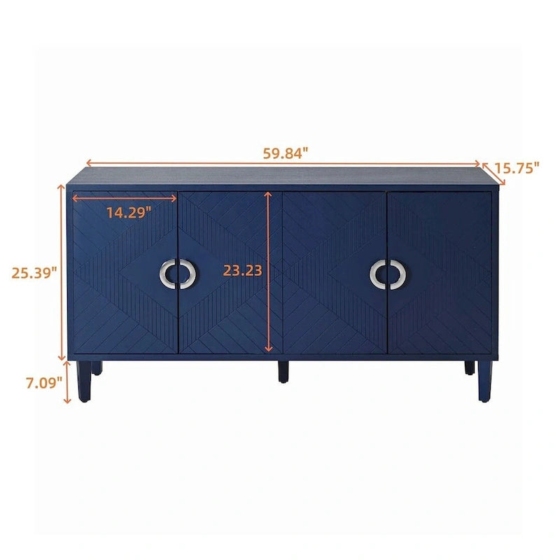 60 Stylish and Functional 4-Door Storage Buffet/Sideboard