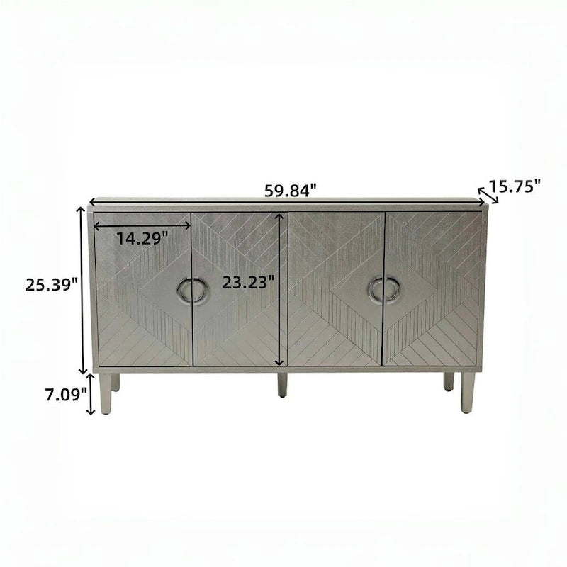 60 Stylish and Functional 4-Door Storage Buffet/Sideboard