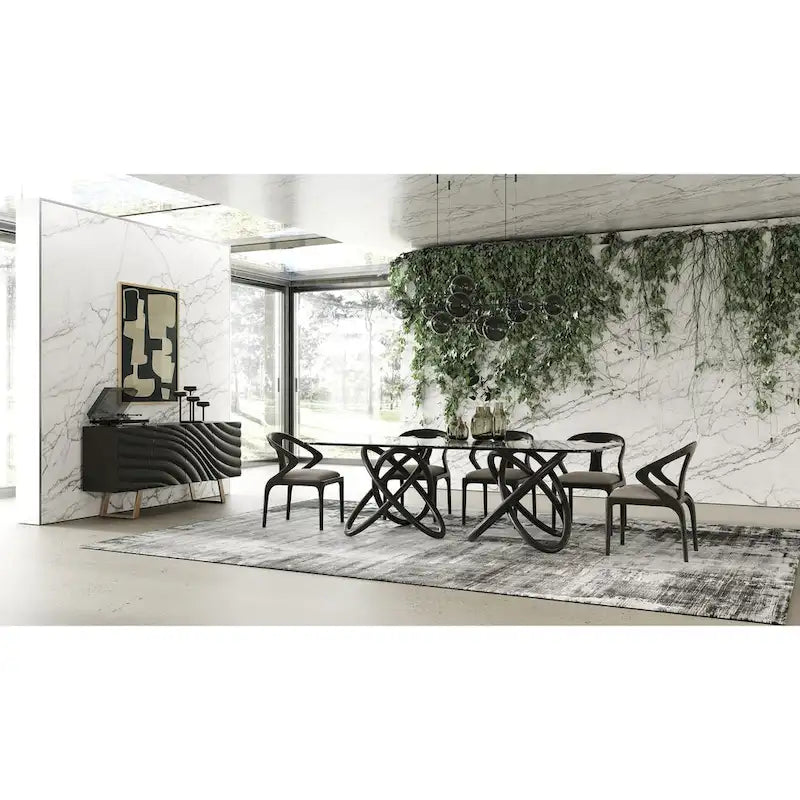 Modrest Finley Mid-Century Black & Gold Buffet