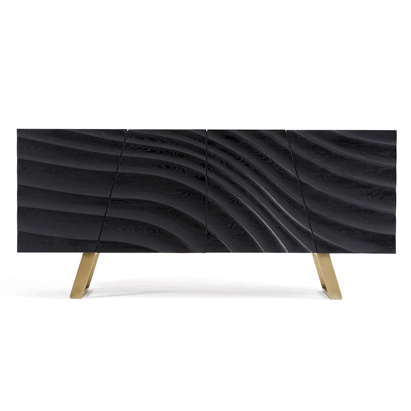 Modrest Finley Mid-Century Black & Gold Buffet