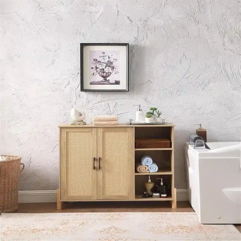 Freestanding Floor Cabinet - 11.8D x 35.4W x 31.5H
