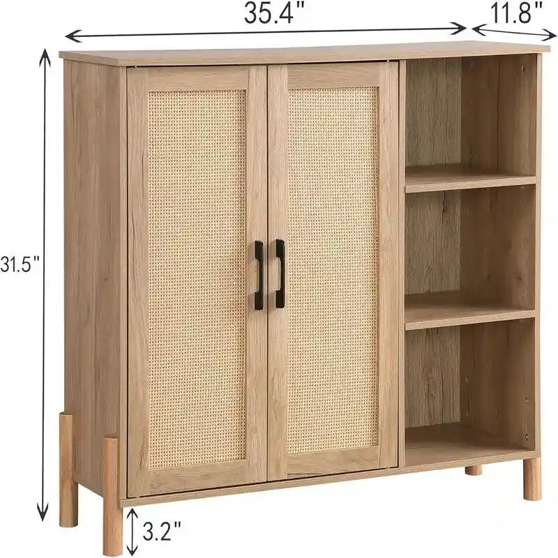 Freestanding Floor Cabinet - 11.8D x 35.4W x 31.5H