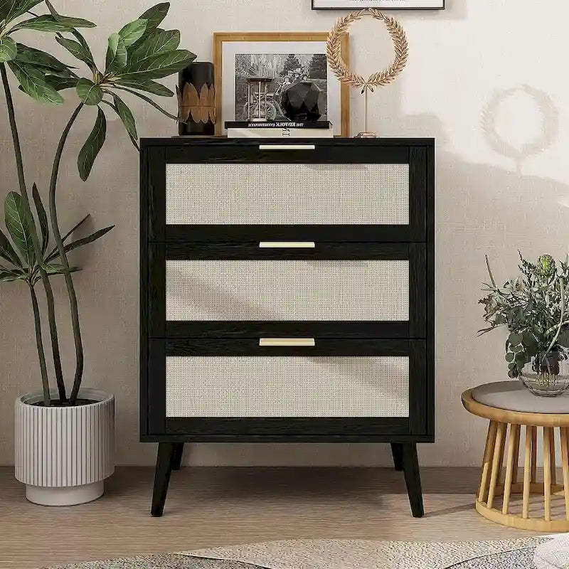 3 Drawers Morden Cabinet Night Stand for Bedroom, Living Room - N/A