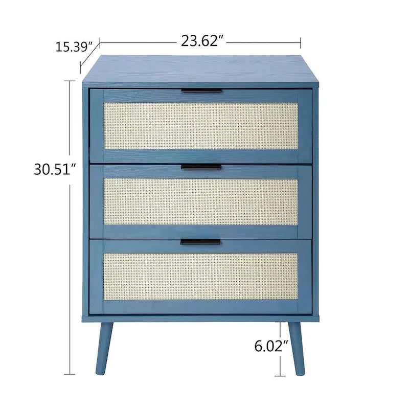 3 Drawers Morden Cabinet Night Stand for Bedroom, Living Room - N/A