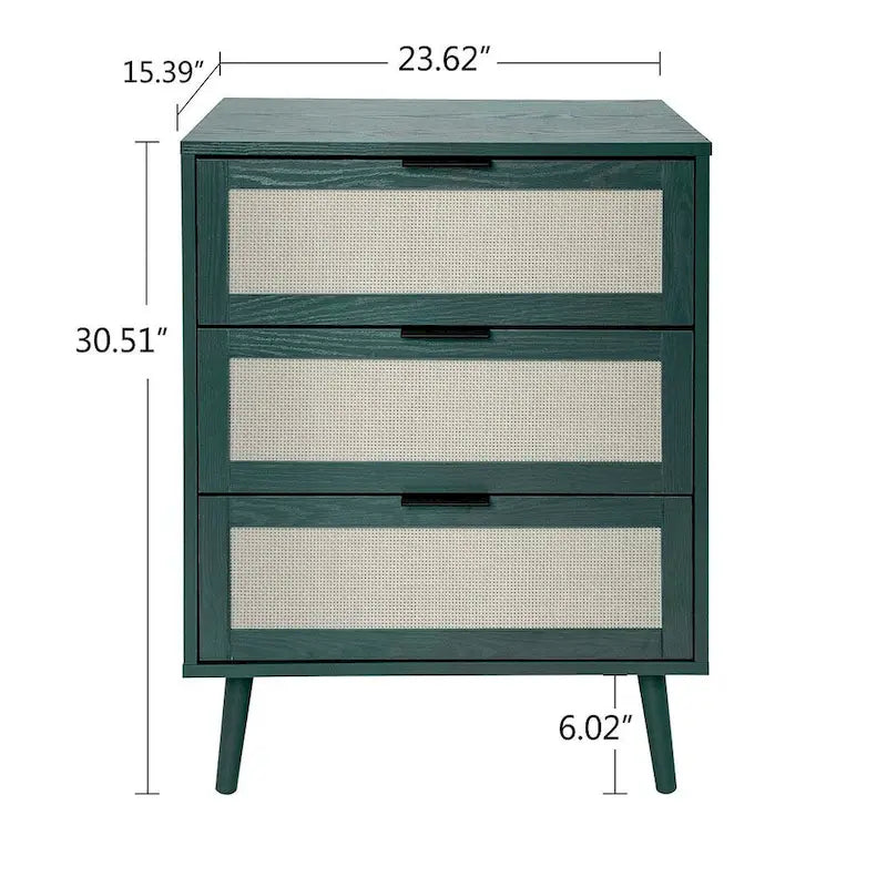 3 Drawers Morden Cabinet Night Stand for Bedroom, Living Room - N/A