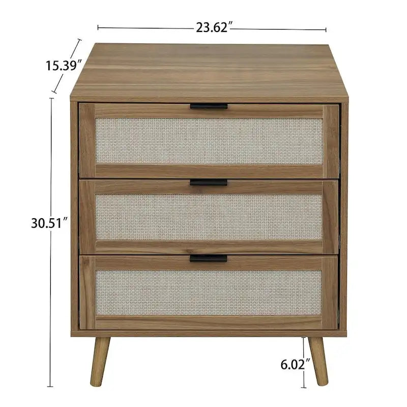 3 Drawers Morden Cabinet Night Stand for Bedroom, Living Room - N/A