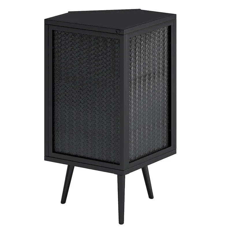 22.25 in. W x 16.54 in. D x 31.5 in. H Floor Coner Linen Cabinet with Tempered Glass Door